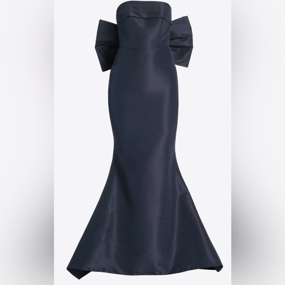 Alexia Maria
Signature Collection Margaret Gown Strapless Bow Navy Maxi Dress 6